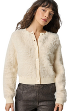 Load image into Gallery viewer, Brushed Crewneck Cardigan in Ivory
