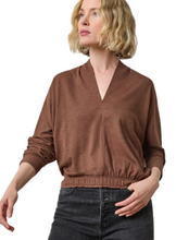 Load image into Gallery viewer, Shawl Collar Wedge Top in Hickory
