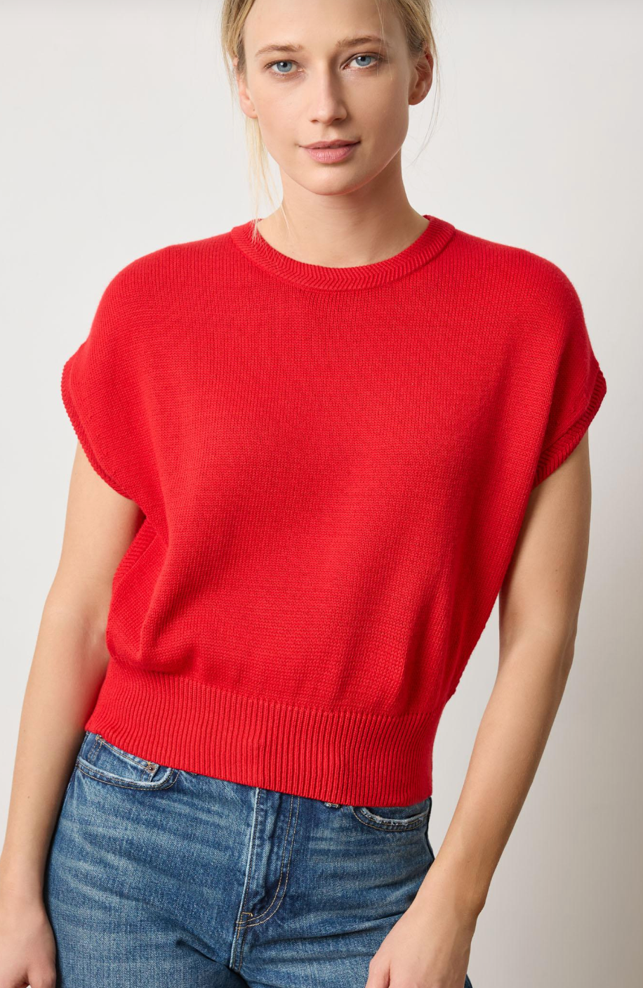 Wedge Sweater in Scarlet