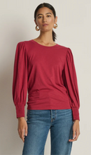 Load image into Gallery viewer, Loren Peasant Tee in Sangria
