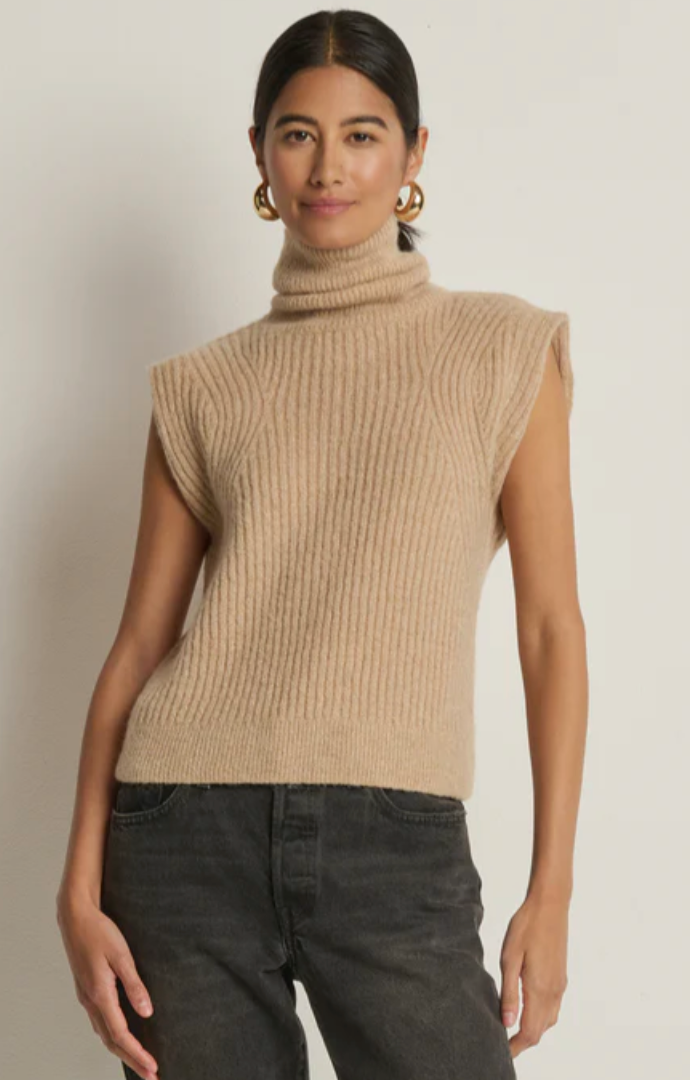 Isha Turtleneck Sweater in Shiny Moonbeam