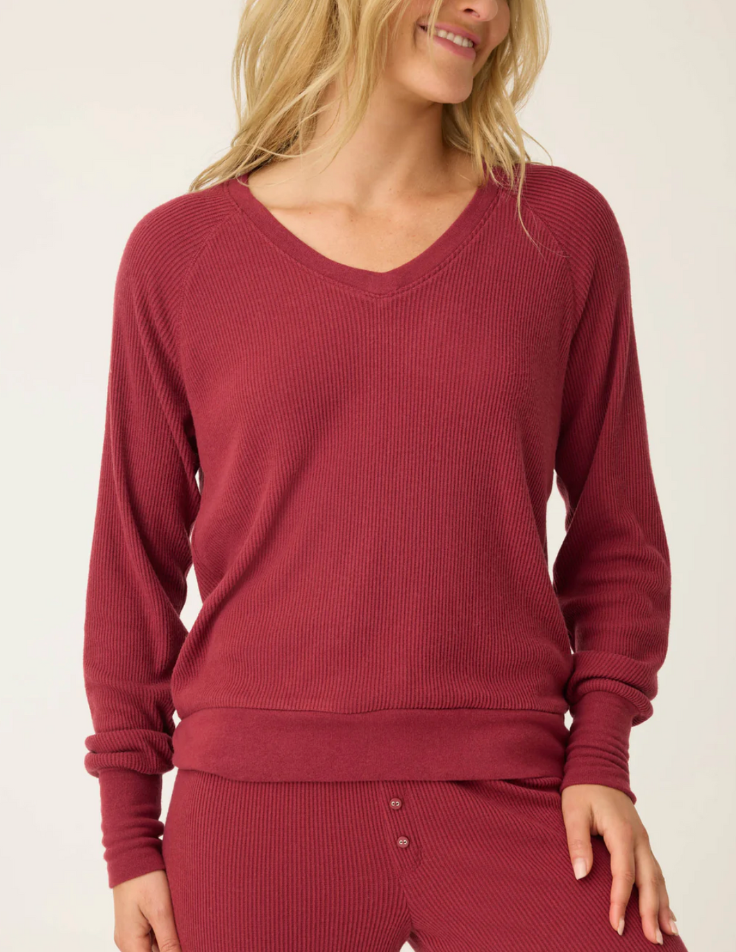 Maroon Essentials Long Sleeve Top