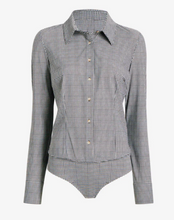 Load image into Gallery viewer, Classic Button Down Espresso Houndstooth
