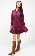 Load image into Gallery viewer, Suede Swing Shirtdress
