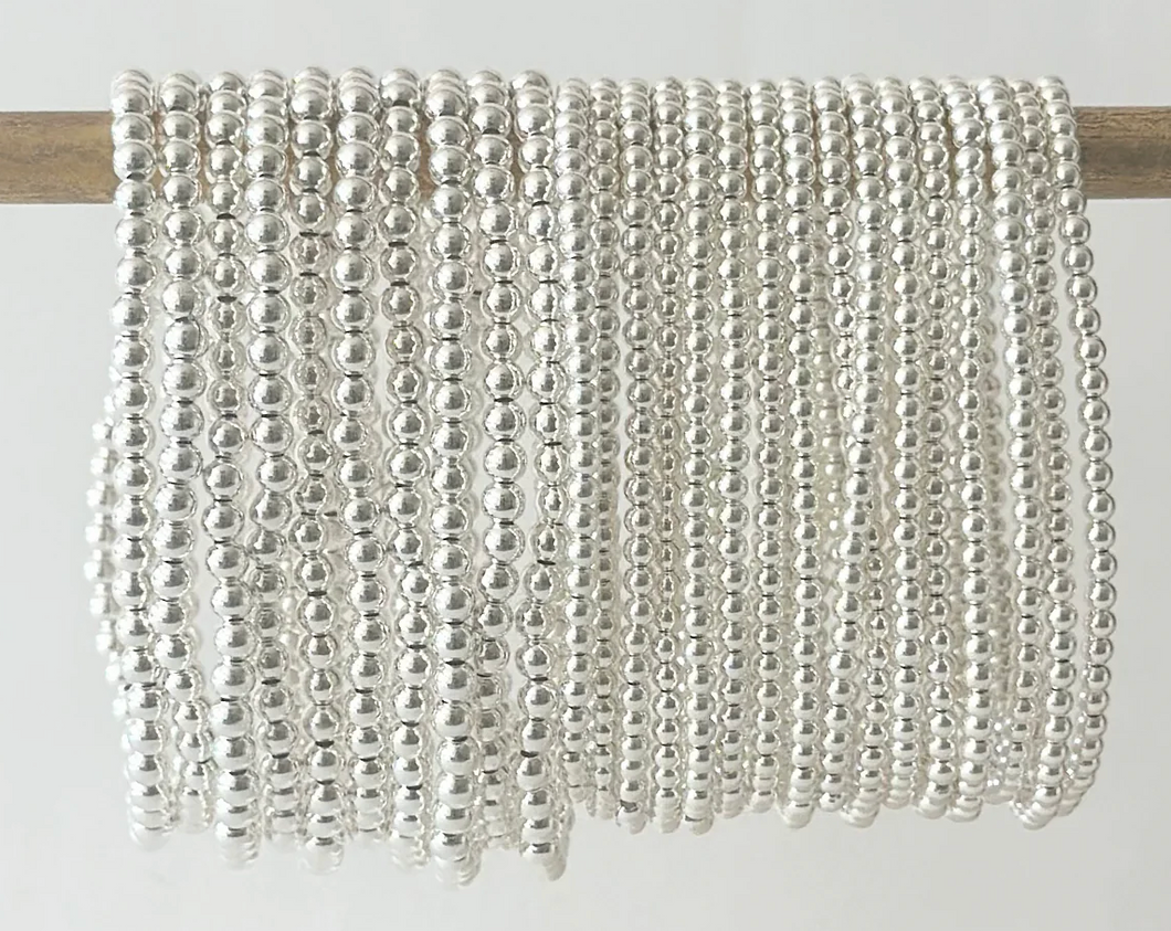 Sterling Silver Beaded Bracelets