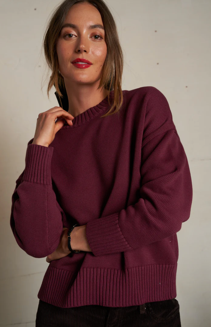 Janet Sweater in Burgundy