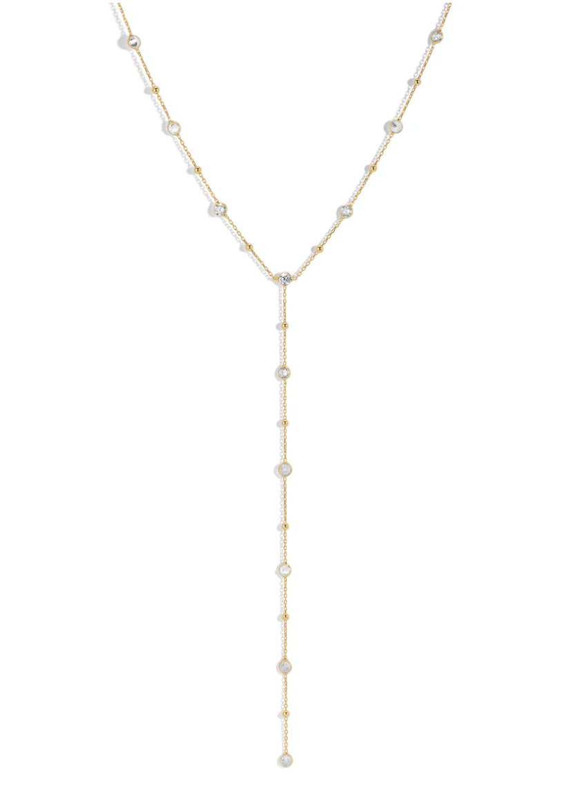Bezel Gemstone Lariat