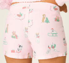 Load image into Gallery viewer, Peace &amp; Pawlidays Dog Print Shorts
