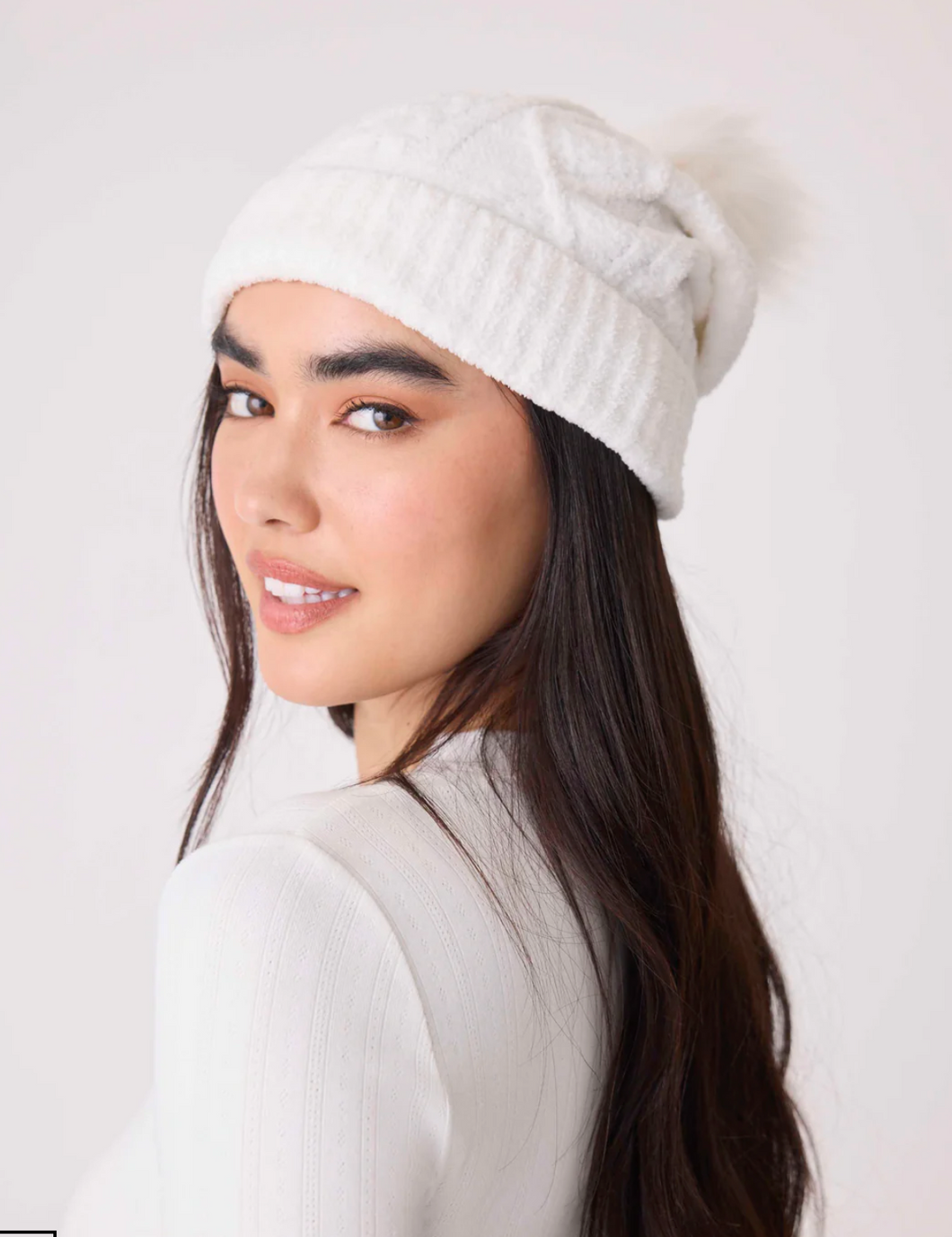 Chenille Cable Knit Beanie