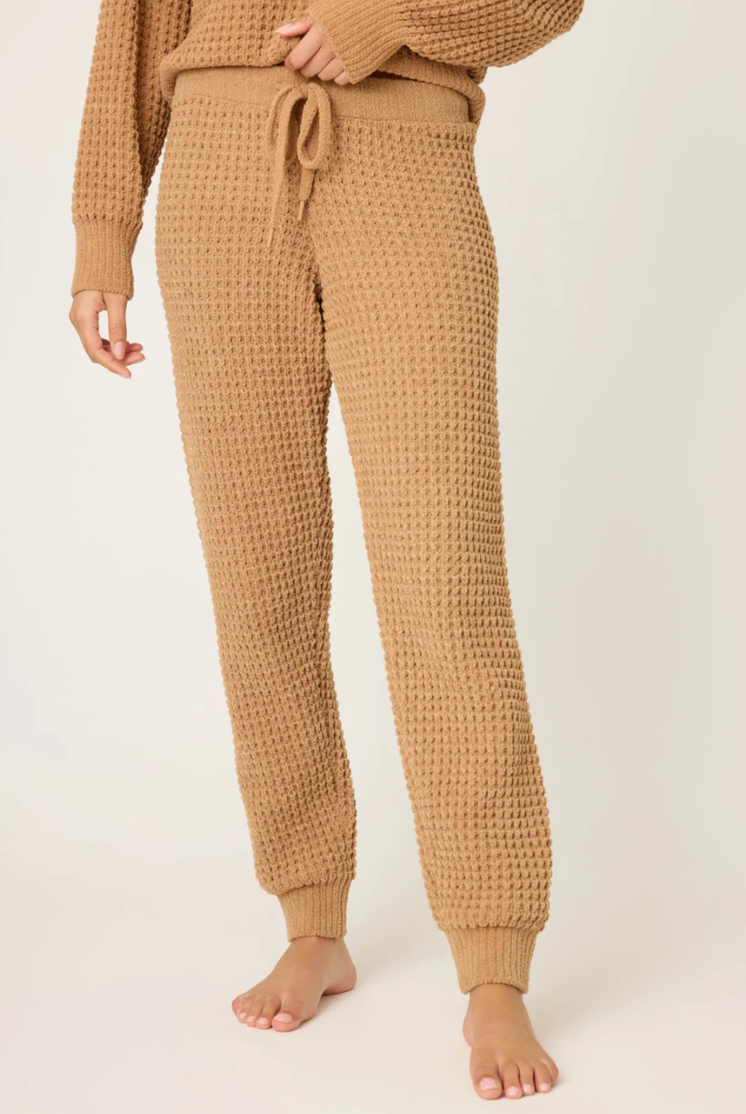 Chenille Cozy Waffle Pant in Carmel