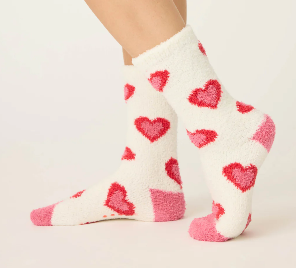 Brunch Club Heart Crew Socks