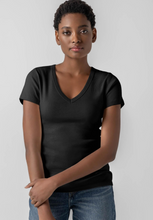 Load image into Gallery viewer, Short Sleeve V-Neck Tee
