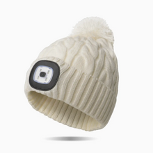 Load image into Gallery viewer, Night Scope Rechargeable Beanie with Pom
