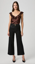 Load image into Gallery viewer, Anessa Wide Leg Jean - Black Luxe Coating
