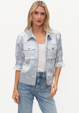 Load image into Gallery viewer, Anna Satin Jacket - Frosted Blue
