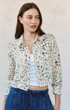 Load image into Gallery viewer, Long Sleeve Crop Shirt in Golden Meadow Print
