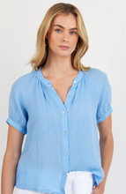 Load image into Gallery viewer, Short Sleeve Raglan Shirt in Tidal  Blue
