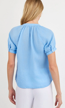 Load image into Gallery viewer, Short Sleeve Raglan Shirt in Tidal  Blue
