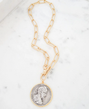 Load image into Gallery viewer, Vintage Coin on Paperclip Chain
