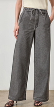 Load image into Gallery viewer, Straight Leg Drawcord Pant in Grey Denim

