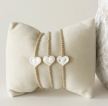 Load image into Gallery viewer, Pearl Bubble Heart Bracelet
