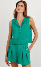 Load image into Gallery viewer, Double Pleat Short in Aqua Green
