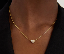 Load image into Gallery viewer, Petit Pave Heart Pendant
