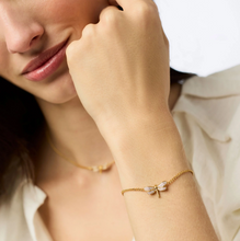 Load image into Gallery viewer, Dragonfly Pave Delicate Bracelet

