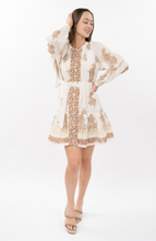 Load image into Gallery viewer, Metallic Trim Paisley Dress
