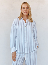 Load image into Gallery viewer, Oversized Clean Shirt in Rosewood Stripe
