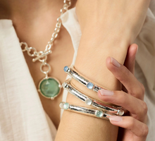 Load image into Gallery viewer, Catalina Stone Hinge Bangle
