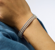 Load image into Gallery viewer, Colette Bead Bangle in Silver
