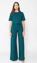 Load image into Gallery viewer, Ponte Knit Wide Leg Pant in Teal
