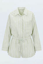 Load image into Gallery viewer, Amelie Romper in Pistachio Stripe
