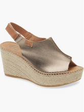 Load image into Gallery viewer, Lugano Espadrille Wedge in Bronze
