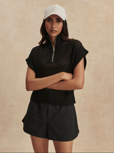 Load image into Gallery viewer, Gaines Half-Zip Knit in Black
