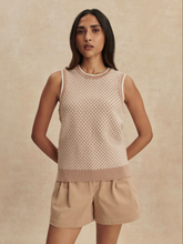 Load image into Gallery viewer, Jenson Stitch Knit Tank in Light Taupe
