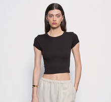 Load image into Gallery viewer, Supima Baby Rib Cropped Tee
