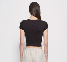 Load image into Gallery viewer, Supima Baby Rib Cropped Tee

