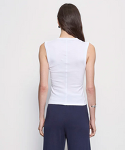 Load image into Gallery viewer, Supima Cotton Sleeveless V in White
