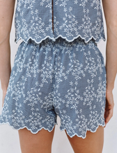 Load image into Gallery viewer, Scallop Border Catalina Short in Floral Gingham
