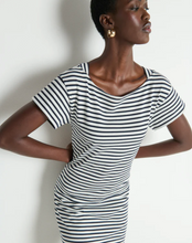 Load image into Gallery viewer, Rosie Mini Dress in Navy Stripe
