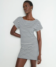 Load image into Gallery viewer, Rosie Mini Dress in Navy Stripe
