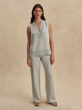 Load image into Gallery viewer, Freida V-Neck Tank in Blue Clay
