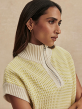 Load image into Gallery viewer, Fowley Knit Top in Snow White &amp; Limeade
