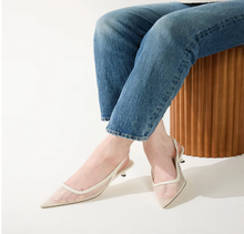 Load image into Gallery viewer, Delilah Slingback Pump in Cream Mesh

