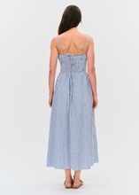 Load image into Gallery viewer, Ebony Striped Poplin Smocked Dress
