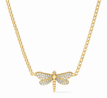 Load image into Gallery viewer, Dragonfly Pave Delicate Necklace
