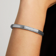 Load image into Gallery viewer, Juliette Pave Bangle in Silver
