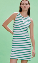 Load image into Gallery viewer, On the Yacht Dress in Green &amp; White
